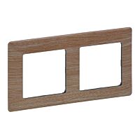 LEGRAND Rámeček VALENA LIFE 754182 dvojnásobný dřevo světlé