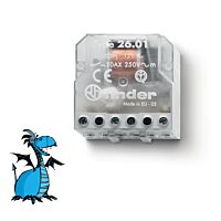 FINDER Krokový spínač 26.01.8.012.0000, 1Z/10A, 12V AC, 2 kroky