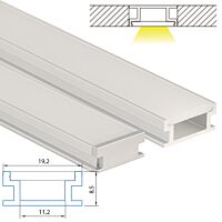 MCLED Profil AL 19x9mm, BD nášlapný, matný difuzor, komplet, 2m