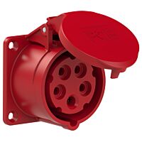Zásuvka 16A/400V 5-pól. IP44 vest.bezš
