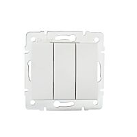 KANLUX MOWION Spínač LOGI 3násobný, 250VAC, 71x71mm, IP20,IP20, bílá
