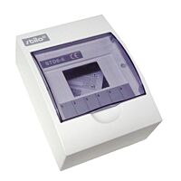 SEZ Skříň STI613-6, 6TE, na omítku, průhledná dvířka, IP30