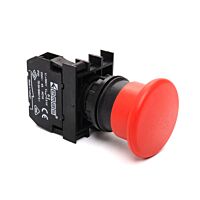 Tlačítko B102MK s hřib.knoflíkem červená