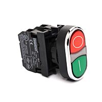 EMAS Hlavice ovládací B102K20KY-10 stiskací dvojtlačítková