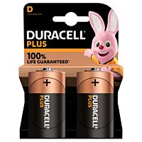 DURACELL Baterie velký mono ALKALINE LR20 PLUS 1,5V blistr 2ks