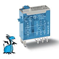 FINDER Relé 465291105040, DIN, 2P/8A, 110V DC