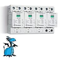 FINDER Svodič 7P0582601025, typ 1+2, pro 3-fázovou AC síť, 4 varistory s jiskřištěm