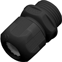 Těsnící metrická vývodka M20 černá bez