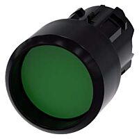 SIEMENS Tlačítko, 22 mm, kulaté, plast, zelené, čelní kroužek