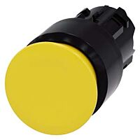 SIEMENS Tlačítko hřibové, 22 mm, kulaté, plast, žlutá, 30 mm