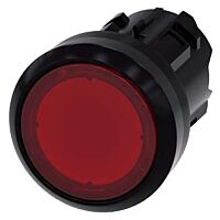 SIEMENS Tlačítko, osvětlené, 22 mm, kulaté, plast, červená, knoflík stiskací