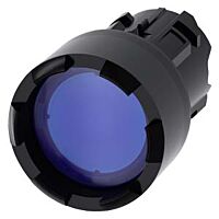 SIEMENS Tlačítko, osvětlené, 22 mm, kulaté, plast, modré, čelní kroužek