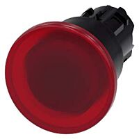 SIEMENS Tlačítko hřibové, osvětlené, 22 mm, kulaté, plast, červená, 40 mm