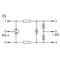KIWA Svodič - přepěťová ochrana datových vstupů -DM-CS-M/48 3MHz do 1,5 Mbit/s.