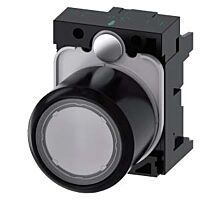 SIEMENS Tlačítko, osvětlené, 22 mm, kulaté, plast, čiré, knoflík stiskací