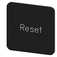 SIEMENS Štítek popisný 22 x 22 mm, štítek černý, popisek RESET