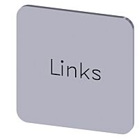 SIEMENS Štítek popisný 22 x 22 mm, štítek stříbrný, popisek LINKS