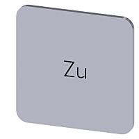 SIEMENS Štítek popisný 22 x 22 mm, štítek stříbrný, popisek ZU