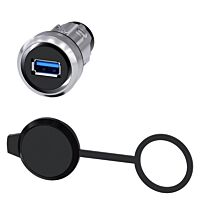 SIEMENS Konektor USB, 22 mm, kov s vysokým leskem, stříbrná