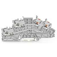 WAGO Svorka 2203-6542 Instalační patrová s ovládacími otvory a tlačítkem 2,5 mm², šedá