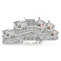 WAGO Svorka 2203-6546 Instalační patrová s ovládacími otvory a tlačítkem 2,5 mm², šedá
