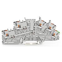 WAGO Svorka 2203-6643 Instalační patrová s ovládacím tlačítkem 2,5 mm², šedá