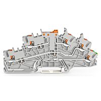 WAGO Svorka 2203-6644 Instalační patrová s ovládacím tlačítkem 2,5 mm², šedá