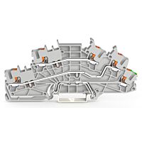 WAGO Svorka 2203-6645 Instalační patrová s ovládacím tlačítkem 2,5 mm², šedá