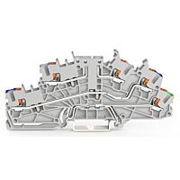 WAGO Svorka 2203-6661 Instalační patrová s ovládacím tlačítkem 2,5 mm², šedá
