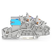 WAGO Svorka 2203-7540 Instalační patrová s ovládacími otvory a tlačítkem 2,5 mm², šedá