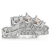 WAGO Svorka 2203-7542 Instalační patrová s ovládacími otvory a tlačítkem 2,5 mm², šedá