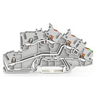 WAGO Svorka 2203-7545 Instalační patrová s ovládacími otvory a tlačítkem 2,5 mm², šedá