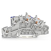 WAGO Svorka 2203-7549 Instalační patrová s ovládacími otvory a tlačítkem 2,5 mm², šedá