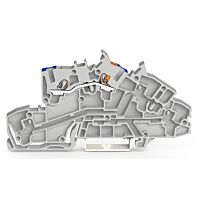 WAGO Svorka 2203-7551 Instalační patrová s ovládacími otvory a tlačítkem 2,5 mm², šedá