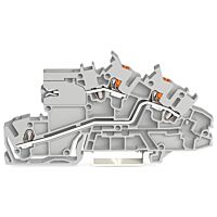 WAGO Svorka 2203-7559 Instalační patrová s ovládacími otvory a tlačítkem 2,5 mm², šedá