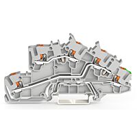 WAGO Svorka 2203-7645 Instalační patrová s ovládacím tlačítkem 2,5 mm², šedá
