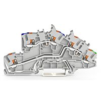 WAGO Svorka 2203-7646 Instalační patrová s ovládacím tlačítkem 2,5 mm², šedá