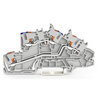 WAGO Svorka 2203-7649 Instalační patrová s ovládacím tlačítkem 2,5 mm², šedá