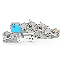WAGO Svorka 2205-7541 Instalační patrová s ovládacími otvory a tlačítkem 4 mm², šedá