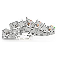 WAGO Svorka 2205-7545 Instalační patrová s ovládacími otvory a tlačítkem 4 mm², šedá