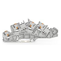 WAGO Svorka 2205-7642 Instalační patrová s ovládacím tlačítkem 4 mm², šedá