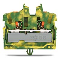WAGO Svorka 2252-317 2vodičová průchozí Mini s ovládacím tlačítkem 2,5 mm², zelenožlutá