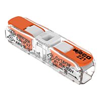 WAGO Svorka 221-2401 inline páčková spojovací pro všechny druhy vodičů max. 4 mm², transparentní