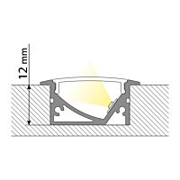 Profil AL 30/14mm VA bez difuzoru 2m