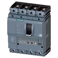 SIEMENS Jistič 3VA21, In 160 A, Icu 200 kA / 415 V, Ir 63 ÷ 160 A, Isd (1,5 ÷ 10)x In, Ii 10 x In, 4pól, přední přívod typ 3VA2116-0HN42-0AA0