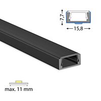 Přisazený hliníkový profil PG2 16x8mm be