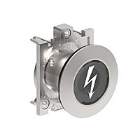 Signálka ?30mm zapuštěná , kovová, čirý