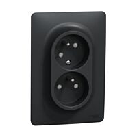 SCHNEIDER Zásuvka Unica 16A dvojzásuvka pootočená antracit