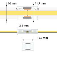 MCLED Spojka dvou jednobarevných LED pásků šíře 10 mm, 2 piny, max. 5,5A
