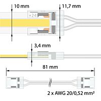 Spojka flex.jednobarevných LED pás.10mm